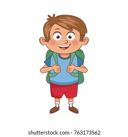 Netter Schuljunge-Cartoon