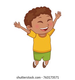Cute schoolboy cartoon