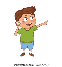Cute schoolboy cartoon