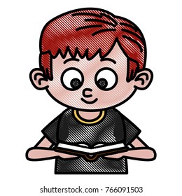Cute schoolboy cartoon