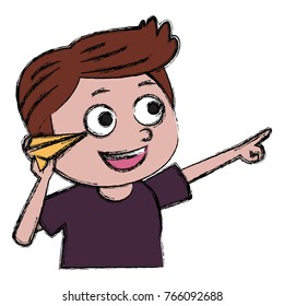 Cute schoolboy cartoon