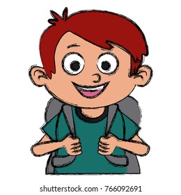 Cute schoolboy cartoon