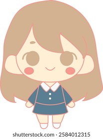 Cute Schoolgirl in Uniform illustration