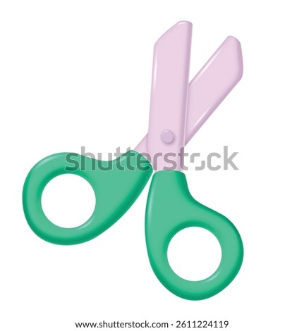 Cute scissor vector design isolated in white background, Vector illustration.
