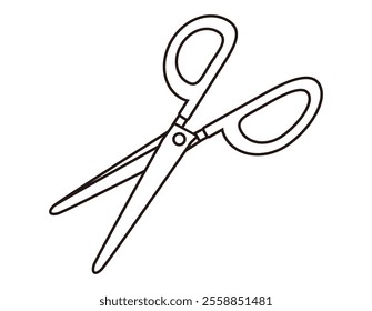 Cute Scissors Illustration Scissors Icon.