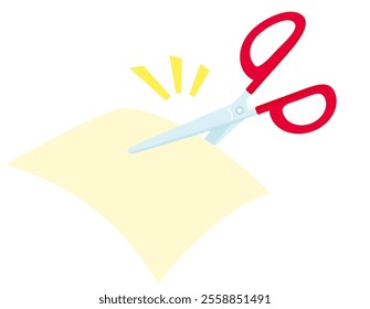 Cute Scissors Illustration Scissors Icon.