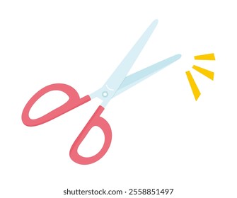 Cute Scissors Illustration Scissors Icon.