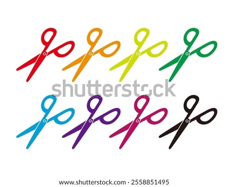 Cute Scissors Illustration Scissors Icon.
