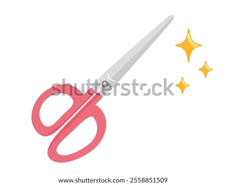 Cute Scissors Illustration Scissors Icon.