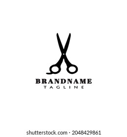 süße Schere Logo-Cartoon-Design-Symbol moderne Vektorgrafik