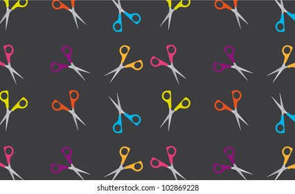 cute scissors over gray background. vector illustration