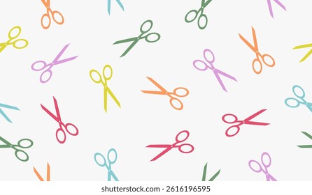 Cute scissors pattern background vector design