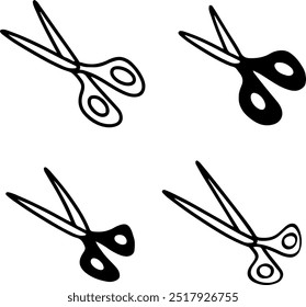 Vectores lindos de las tijeras | 4 VECTOR | Minimalista