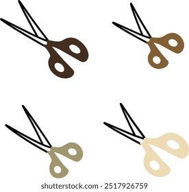 Vectores lindos de las tijeras | 4 VECTOR | Minimalista