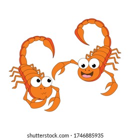 cute scorpion animal illustration design