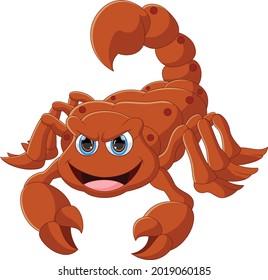 cute scorpion cartoon isolated on white background svg