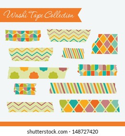cute scotch tape collection. vector illustration