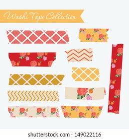 cute scotch tapes collection. vector illustration