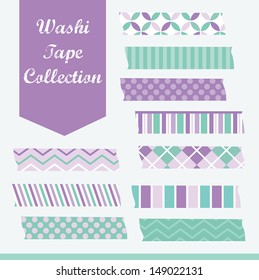cute scotch tapes collection. vector illustration