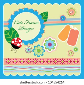 cute scrap collection. vector illustration