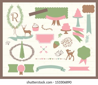 Cute scrapbook elements
