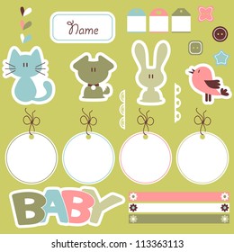 Cute Scrapbook Elements For Baby