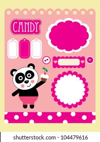 cute scrapbook elements collection.vector illustration