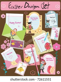 CUTE Scrapbook elements, for easter.