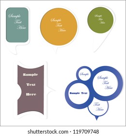 cute scrapbook elements, speech bubbles, text box...