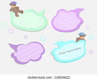 cute scrapbook elements,  text box...