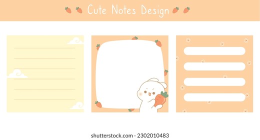 Cute-Scrapbook-Notizen und Memo-Vorlage 