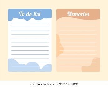Cute scrapbook and planner notes paper