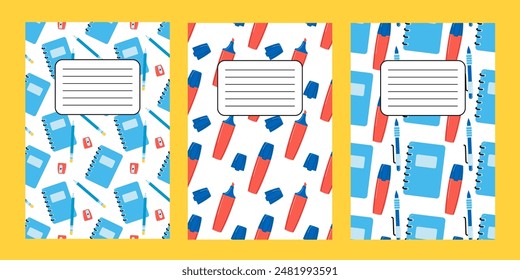 Cute scrapbook templates for planner, notepad, online diary notes, to do, to buy and other