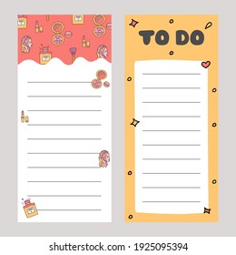 Plantillas de recortes para planificadores (notas, por hacer, por comprar y otras)