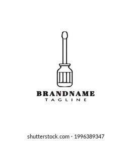 cute screwdriver logo template icon modern vector illustration