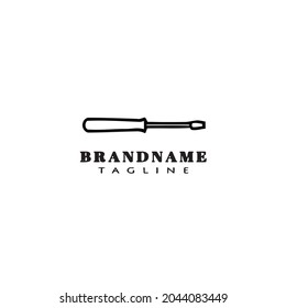 cute screwdriver logo template icon modern vector illustration