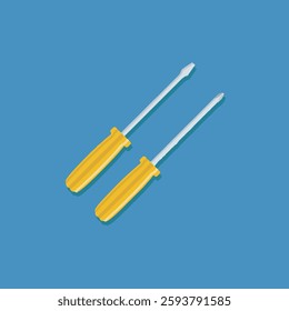 Cute screwdriver vector children's illustration Q version vector cartoon illustration