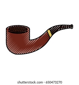 cute scribble smoke pipe cartoon