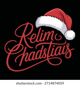 Netter Schriftzug, Weihnachtsmütze, Damendesign und Illustrator