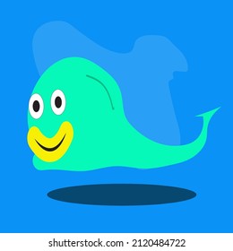 cute sea animal characters for kids wall decoration
