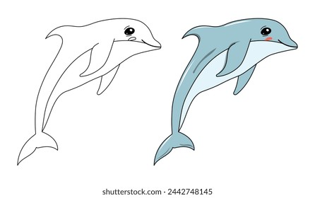 Cute sea animal vector illustration 