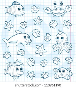 Cute sea animals