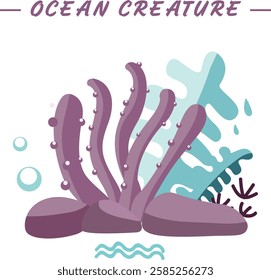 Cute Sea Creature Fish Illustration Vector Colorful Art Adorable Blue Ocean Animal Icon Symbol