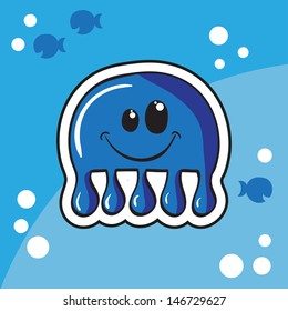 Cute-Sea-Kreaturenaufkleber