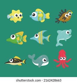 Cute Sea Fish Animal Collection