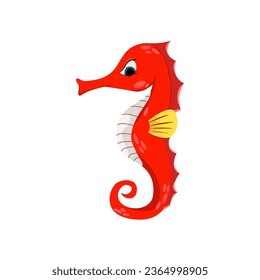 Cute Sea Horse Character Illustration