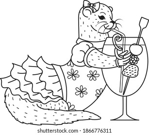 Otter Coloring Pages Hd Stock Images Shutterstock