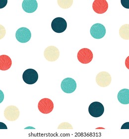 Cute sea polka dot. Seamless pattern can be used for wallpaper, pattern fills, web page background, surface textures.