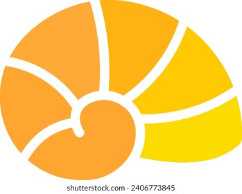 Cute Sea Snail Shell Vector Illustration