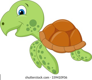 Cute sea turtle cartoon